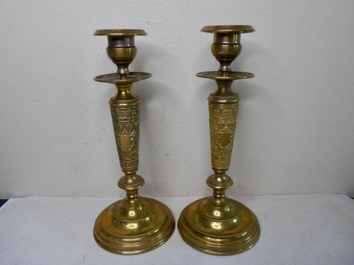 Ancienne paire bougeoirs - ancienne,