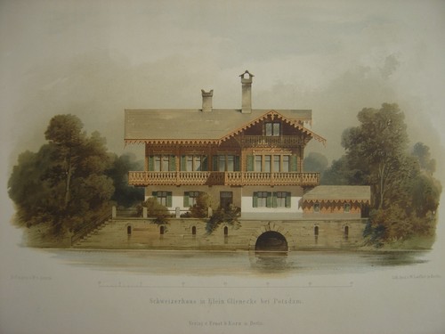 Lithographie chalet - d'un,