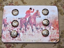 lot of 6 veneer button Trompes de France two-tone Ø 18 mm