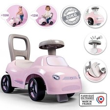 Smoby - Porteur enfant 2 en 1 - Auto Rose - Coffre sous la selle + klaxon - D...