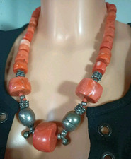 Ancien Gros Collier Perles De