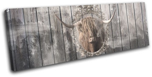Shabby chic highland cow - shabby,