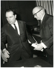 L&#039;politician Guy Mollet 18x24 silver print Circa 1960 