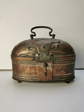 Grand Coffret À Savon ? Hammam ? Début XIXeme ? Cuivre. Chaufferette ? 