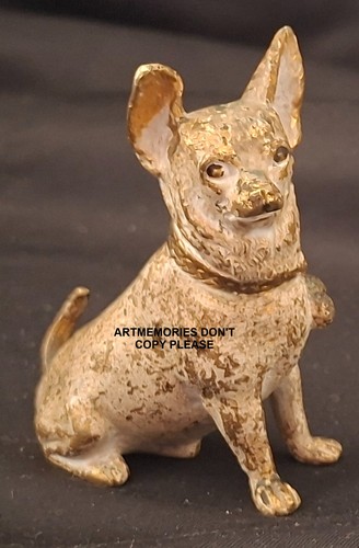 Chien bronze c1900 chihuahua - c1900,