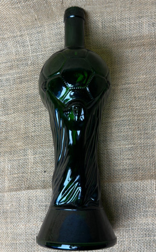 Bouteille verre vert moulé