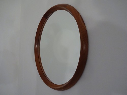 Miroir ronde teck années - teck,