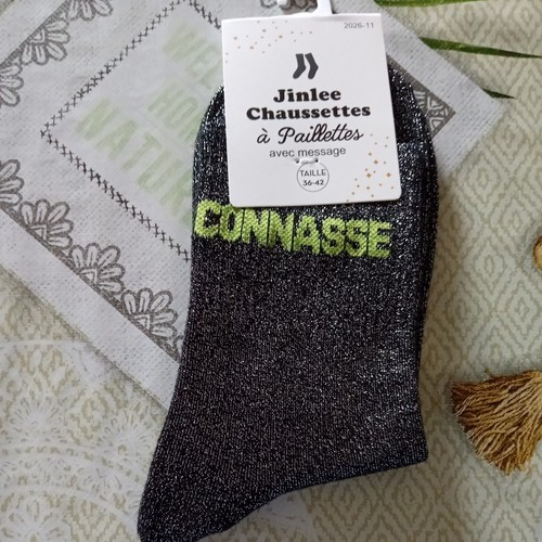 Chaussette paillettes - a,