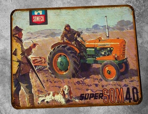 Plaque metal vintage - , someca