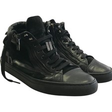 Versace Collection Medusa Trainers High Top Sneakers Mens 43 Black Double Zip