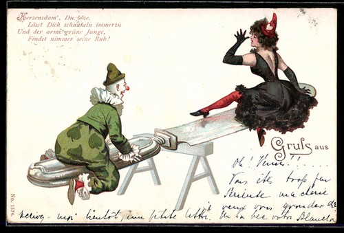 Carte postale pierrot - carte,