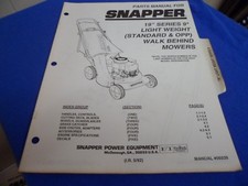 (Drawer 25) Snapper 19" Series 9 Light Weigh Walk Behind Mowers Parts Manual