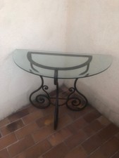 table fer forgé et plateau