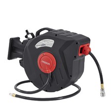 AREBOS Tuyau à air comprimé 20 m Support mural Raccord rapide Pivotant à 180°