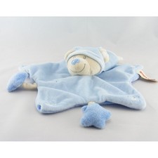 Doudou plat étoile ours bleu