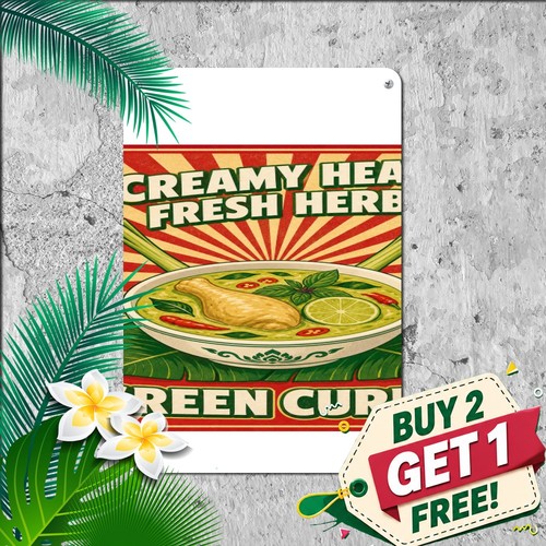 Spicy green curry - bowl, tin