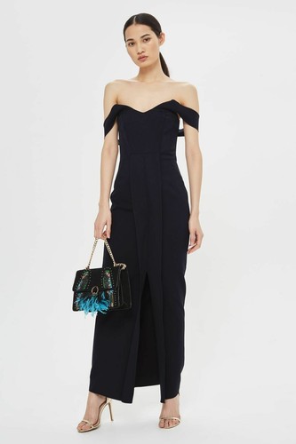 Topshop off the shoulder crepe - off,