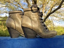 OTBT Ritchie in Timberland Country Combat High Heels Boots Shoes Women Sz 6.5