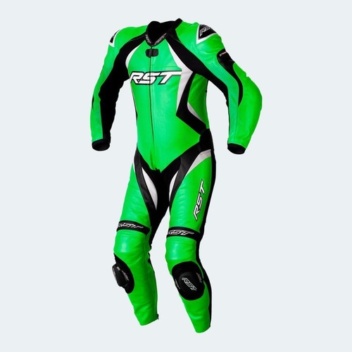 Combinaison moto cuir vert - moto,