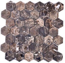 Mosaique Marbre Braun Miroir