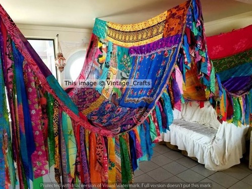 Sari indien vintage soie - sari, en