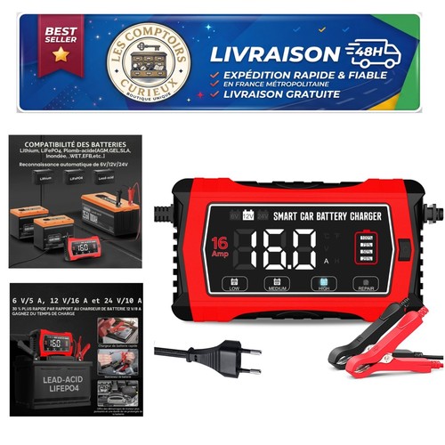 Chargeur batterie 16a - chargeur, 6v