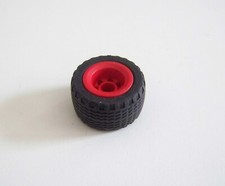 PLAYMOBIL (T4262) FIRM - wheel soft tire black rim red jeep 4x4 3851