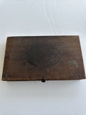 Vintage Wooden Metal Hinge Latch Cigar Box La Gusta Boite Nature Perfecto Grande