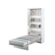 Lit Mural Bed Concept Lenart 90x200 Vertical Blanc Lit Escamotable Lit