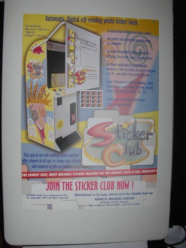 Flyer borne arcade sticker - flyer, arcade: