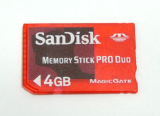 SONY CYBER-SHOT & PSP CARTE MEMOIRE SANDISK 4 GB MEMORY STICK PRO DUO MAGICGATE