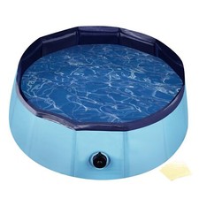 Fudajo Piscine chien Ø60cm H 20cm Pliable PVC Piscinette Pataugeoire pliable