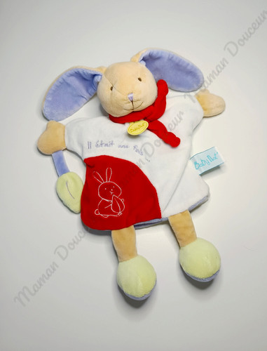 Doudou plat marionnette lapin - doudou,