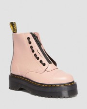 Dr Doc Martens Pink Sinclair Women Size 6 Combat Boots Leather Zipper NEW
