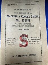 MODE. EMPLOI Singer 15 B 88