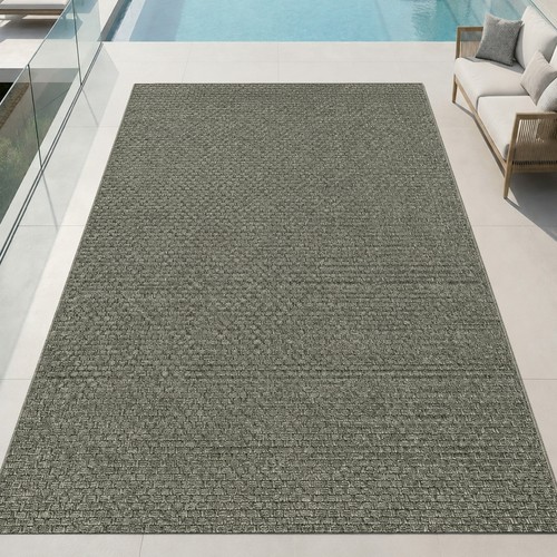 Tapis vert aspect tressé