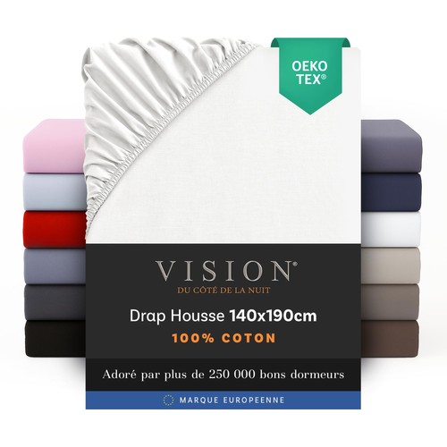 Vision drap housse 100 - , coton