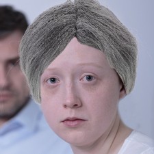  Perruque de grand-mère perruque de vieille dame perruque de Costume de Cosplay