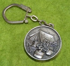 Rare and old aluminium keychain camping union d'initiative Vendôme 1963