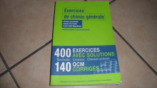 Exercices chimie générale - exercices,