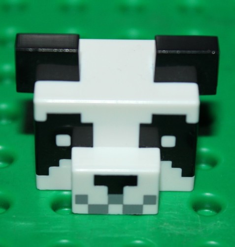 Tête panda lego - panda, minecraft