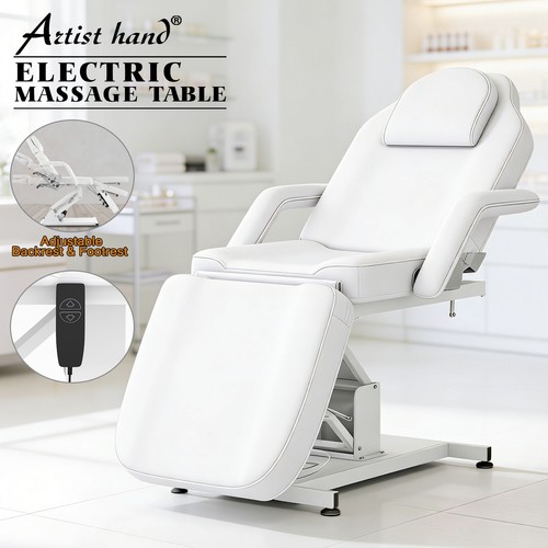 White electric facial bed - white,