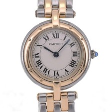 CARTIER PANTHERE Vendome 84084242 SS/K18 Ivory Dial Quartz Ladies Watch E#142126