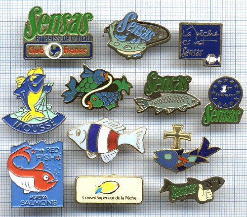 Lot pins poissons - lot,