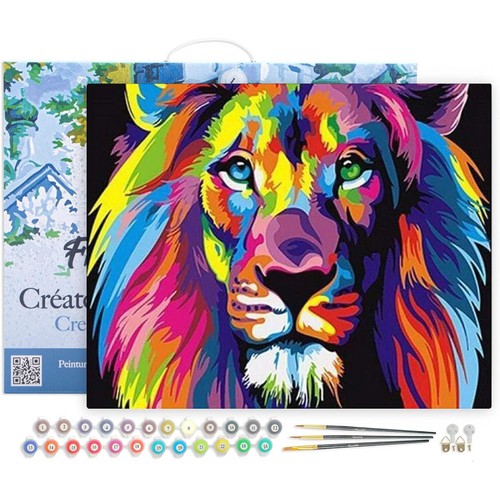 Peinture par numéro lion - numéro,