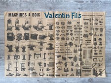 Antique VALENTINE 1925 Woodworking Machine and Tool Presentation Poster