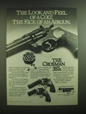 1983 Crosman 357 Six and Four Airguns Ad - The look and feel of a Colt.
