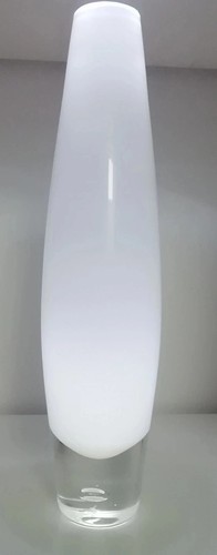 White opaline vase - white,