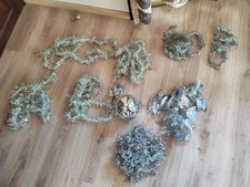 Lot Noel argenté guirlandes