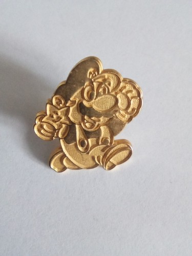 Mario bross vintage pin gold - bross,
